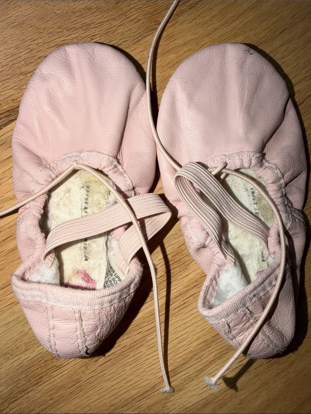 Classic Pink Kids Ballet Slippers with Elastic Strap child size 8